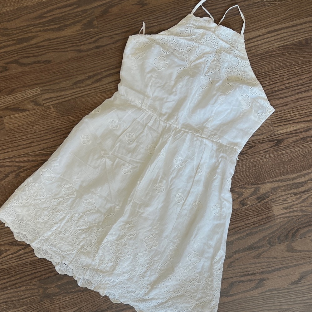 bleuh ciel White Eyelet Mini Dress